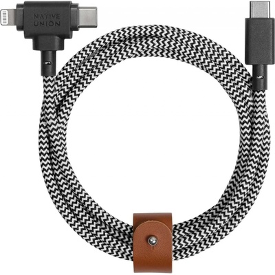 Native Union BELT-CCL-ZEB-NP (USB-C – Lighting/USB-C), 1,5m