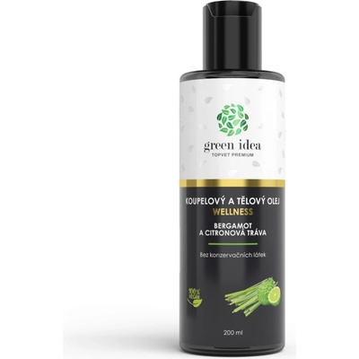 Green idea Wellness Bergamot a citronová tráva v mandlovém oleji koupelový a tělový olej 200 ml