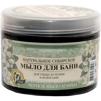 Babushka Agafia Prírodné čierne mydlo 500 ml
