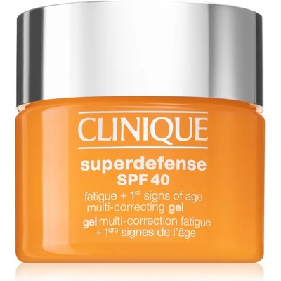 Clinique Superdefense SPF 40 Fatigue + 1st Signs of Age Multi Correcting Gel хидратиращ гел против първите признаци на стареене на кожата SPF 40 50ml