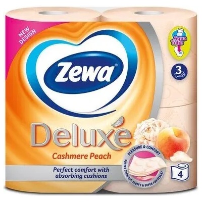 Zewa deluxe peach 4бр (zewa0203)