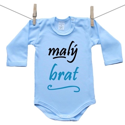 Boodyy Modré body s dlhým rukávom Malý brat