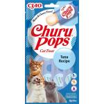 Inaba Foods Churu Pops Tuna Recipe - Деликатесно лакомство за котка с риба тон 4бр