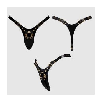 Strap On Me Leatherette harness fabulous - one size - black glossy