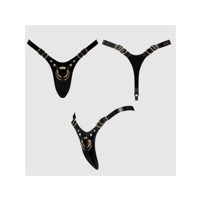 Strap On Me Leatherette harness fabulous - one size - black glossy