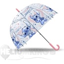 Lilo a Stitch deštník dětský holový manuální průhledný modrý