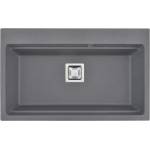 Inter Ceramic Кухненска мивка Inter Ceramic, композит, сив гранит, 78x48 см (8213 GRAY) Мивка за вграждане