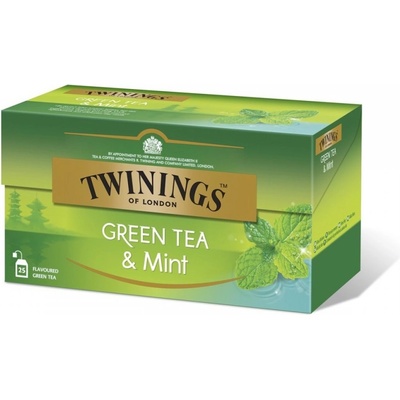 TWININGS Green Tea & Mint 25 пакетчета зелен чай