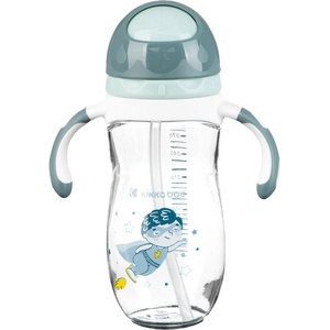 KikkaBoo Бебешко шише със сламка Kikkaboo - Superboy, 300 ml (31302020063)
