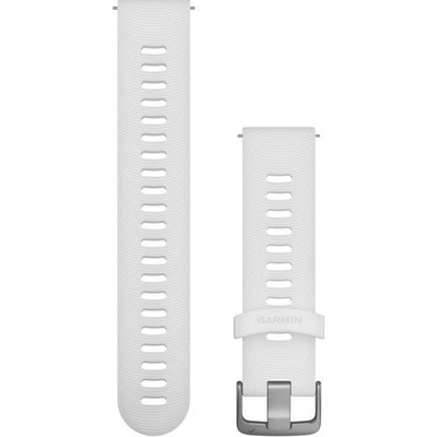 Garmin řemínek Quick Release 20mm, silikonový bílý, stříbrná přezka 010-11251-1P