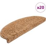 vidaXL Изтривалки за стълби, 20 бр. , 65x21x4 см, бежови, полукръгли, големи (3365847)