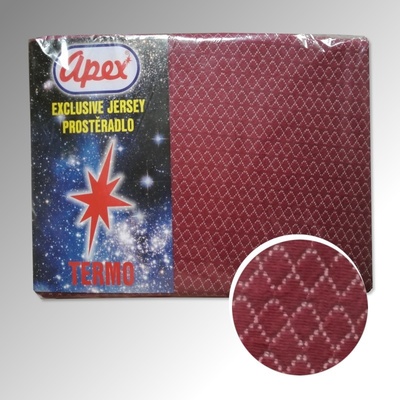 Apex termo prostěradlo jersey Červené 180x200