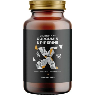 BrainMax Curcumin & Piperine 60 rostlinných kapslí