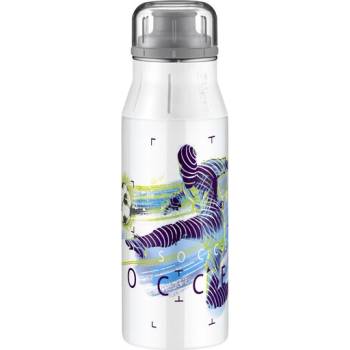 alfi elementBottle Kids Детска бутилка за пиене от неръждаема стомана ' 0, 6 л футбол (912417)