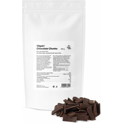 Vilgain Chocolate chunks tmavá čokoláda 3 x 250 g