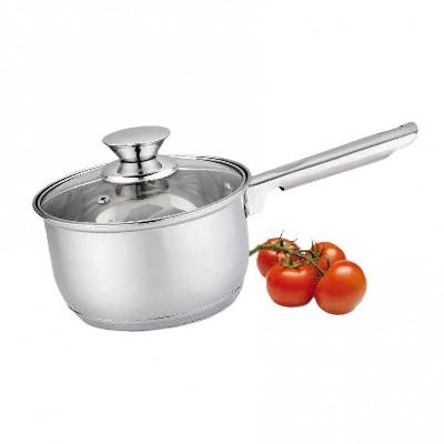 Касерола с капак Rosberg R51210L16K, 2 литра, 16 см, Мерителна скала, Неръждаема стомана, Сребрист (5R1210L16K)