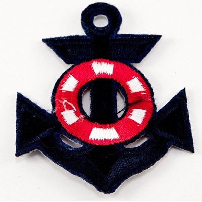 Nažehľovacia záplata - kotva - rozmer 6 cm x 5,7 cm