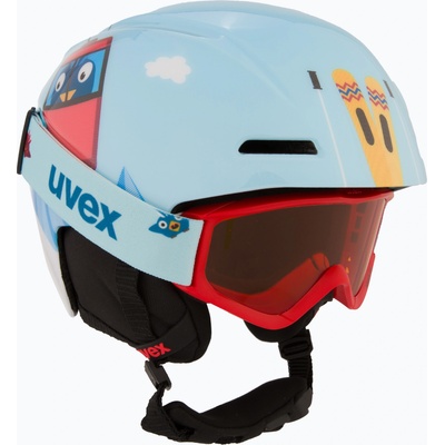 uvex Детска ски каска UVEX Viti Комплект + очила Speedy Pro light blue birdy/lasergold lite