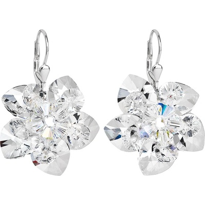 Pavona stříbrné visací s krystaly Swarovski bílá kytička 31130.1 Crystal