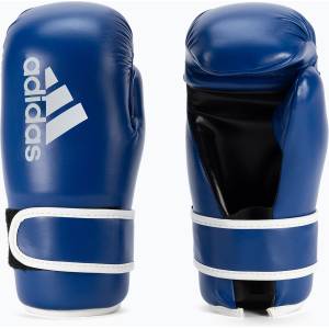 adidas Point Fight боксови ръкавици Adikbpf100 синьо и бяло ADIKBPF100