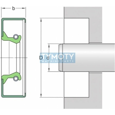 Gufero 30x48x8 (NBR-B) CRW1 R SKF