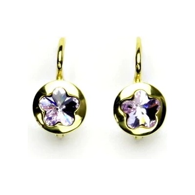 Čištín zlaté 144903307 Swarovski krystal violet kytičky NK 1300