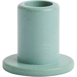 Hay Tube S Свещник за класическа свещ, пастелно зелен, бетонен (AE375-A601-AF93)