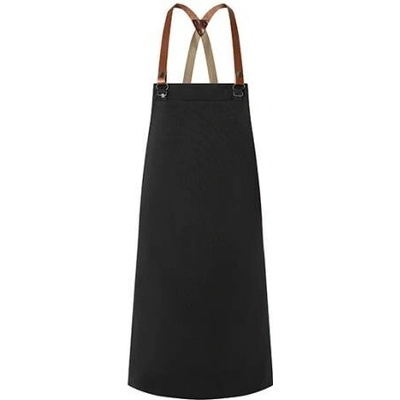 Karlowsky Gastro zástěra s laclem KY054 Black 70x85cm