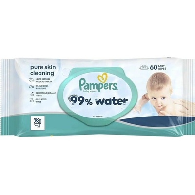 Pampers 99 % vody Dětské čisticí ubrousky 60 ks