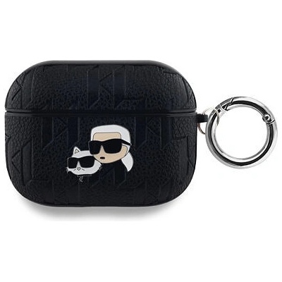 Karl Lagerfeld PU Embossed Karl and Choupette Heads Puzdro na AirPods Pro KLAPPGKCPK