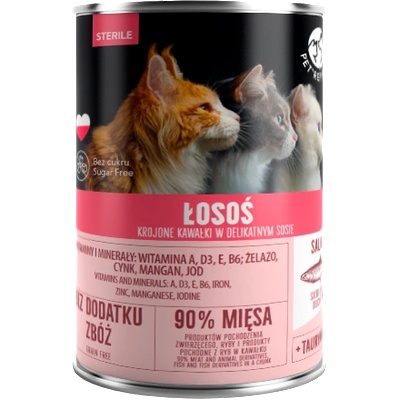 Pet Republic PetRepublic парчета в сос със сьомга (стерилни) 400 г за котки