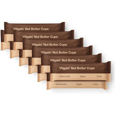 Vilgain Nut Butter Cups BIO lískooříškové máslo 12 x 39 g
