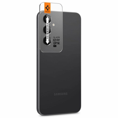 Spigen Комплект стъклени протектори за камера 2x3 Spigen Optik EZ FIT съвместими с Samsung Galaxy S23 FE Black (AGL06987)