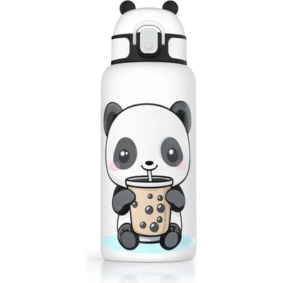Arendo dětská láhev z nerezové oceli s potiskem Panda 550 ml