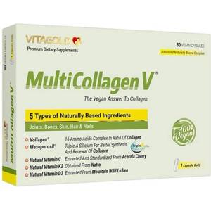 Vitagold Multicollagen V, 30 веган капсули, Vitagold (V189)