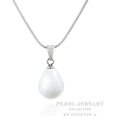 Foxette Perlový Přívěsek s řetízkem PVD Zlatý JF 0281