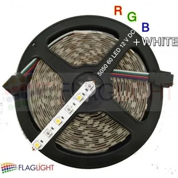 12V LED Лента Многоцветна 5050-60 SMD/m RGB + бяло , 12V, 10 W/m, IP20, ролка 5м ► 4.41лв/м (0941 RGB W 0942 RGB WW)