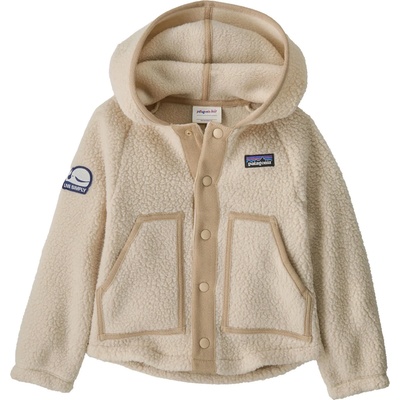 Patagonia Детско поларено яке Patagonia Kid's Baby Retro Pile Jacket Fleece jacket - Live Simply Whale Patch: Dark Natural - размер 6-12 Months (703-6200-0412)
