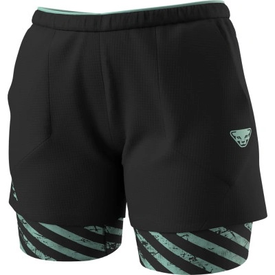 Dynafit kraťasy TRAIL 2IN1 SHORT W 2025 black out JADELITE/Jadelite