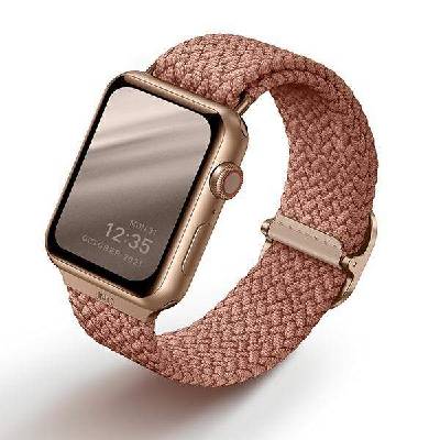 Aspen Adjustable Braided Band - текстилна каишка за Apple Watch 38мм, 40мм, 41мм (розов)