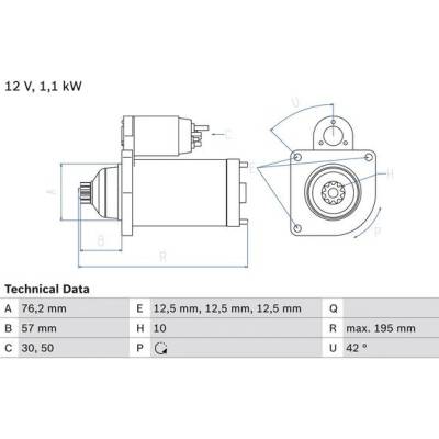 BOSCH STARTER 0 986 020 330