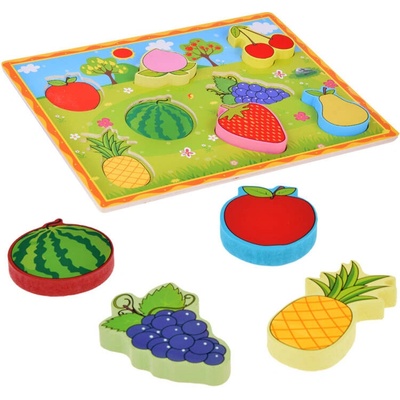 Inlea4Fun vkladačka puzzle 8 dielikov ovocie