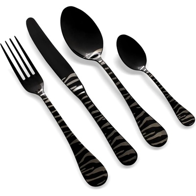 Herdmar Комплект прибори за хранене rocco № 7 - 24 части - черен, гравиран (-089-3024-0117-200-3101)