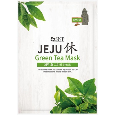 SNP Шийт маска със зелен чай SNP Jeju Rest Green Tea Mask
