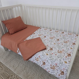 Babyhome Бебешки спален комплект от 3 части 60/120 см. Цвят ОРАНЖЕВА