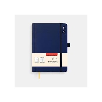 Sentio Бележник с ластик А6 96 листа Νorway Blue