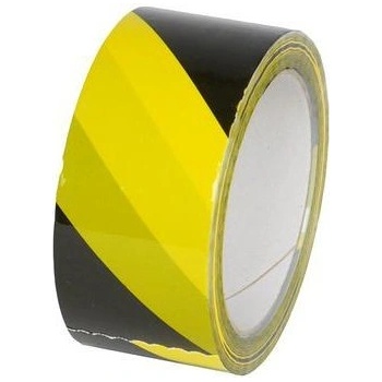 Manutan Výstražná lepiaca páska šírka 50 mm čierna-žltá