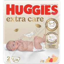 Huggies extra care 2 3-6 kg 24 ks