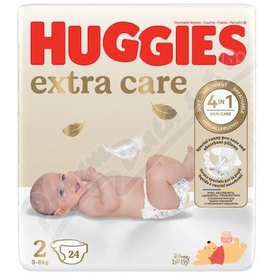 Huggies extra care 2 3-6 kg 24 ks