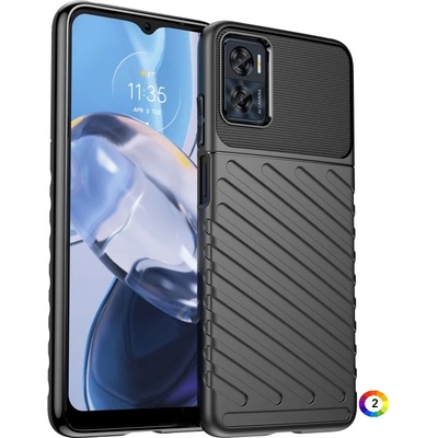 Motorola Moto E22 / E22i Удароустойчив Twill Texture Калъф и Протектор